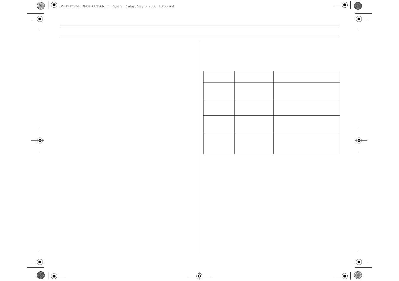 Operation, Turning on the power and selecting a, Using the my choice feature | Samsung SMH7175CE-XAA User Manual | Page 9 / 32