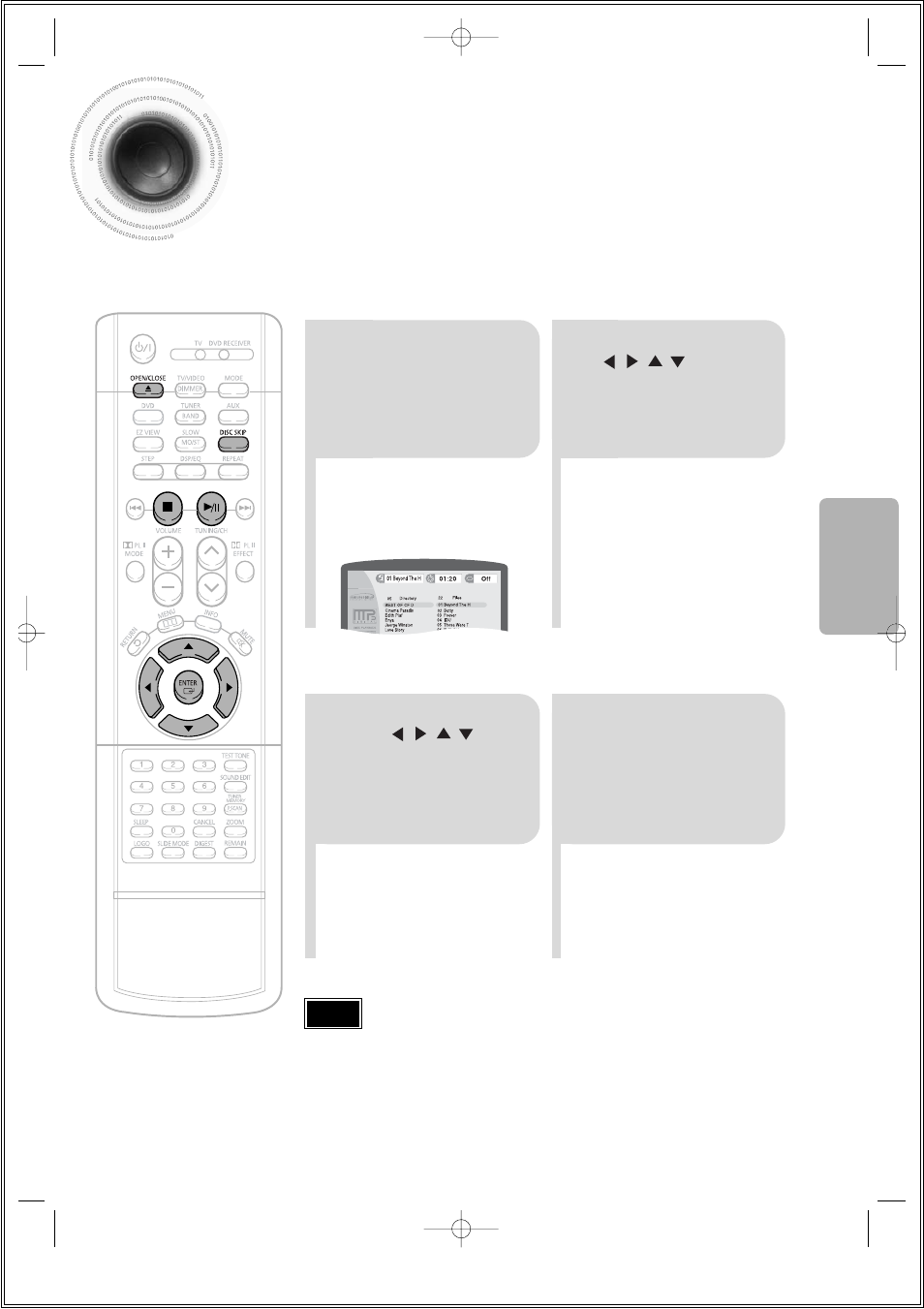 Mp3-cd playback | Samsung HT-DS1860T-XAA User Manual | Page 27 / 78