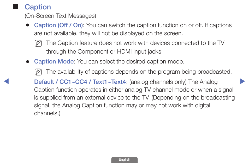 Caption | Samsung UN46EH6030FXZA User Manual | Page 107 / 192