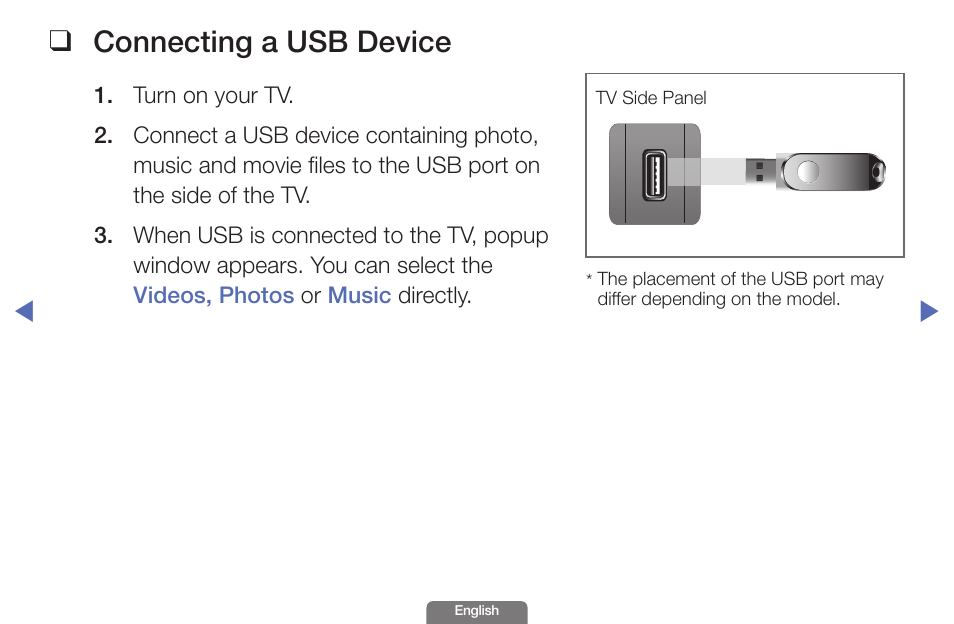 Connecting a usb device | Samsung UN46EH6030FXZA User Manual | Page 142 / 192