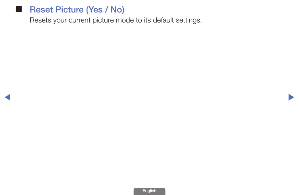 Reset picture (yes / no) | Samsung UN46EH6030FXZA User Manual | Page 37 / 192