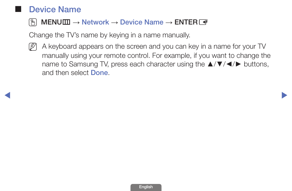 Device name o | Samsung UN46EH6030FXZA User Manual | Page 82 / 192