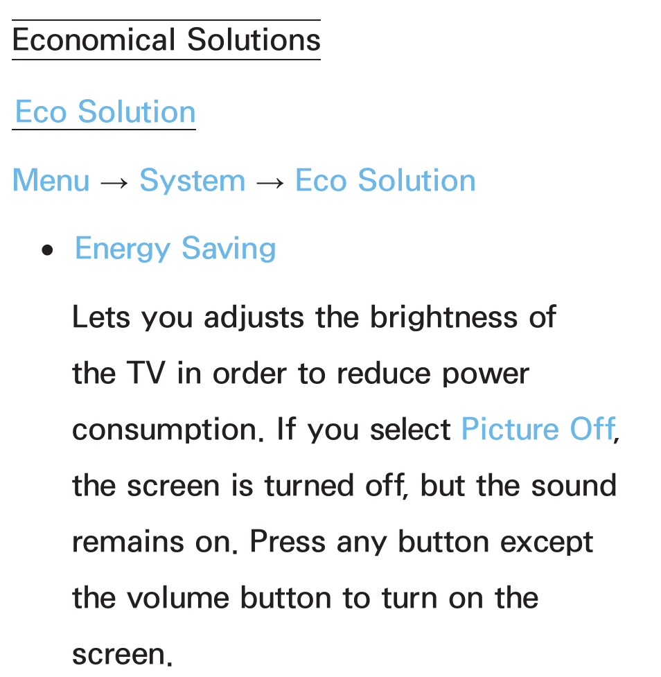 Economical solutions | Samsung PL64E8000GFXZP User Manual | Page 189 / 658