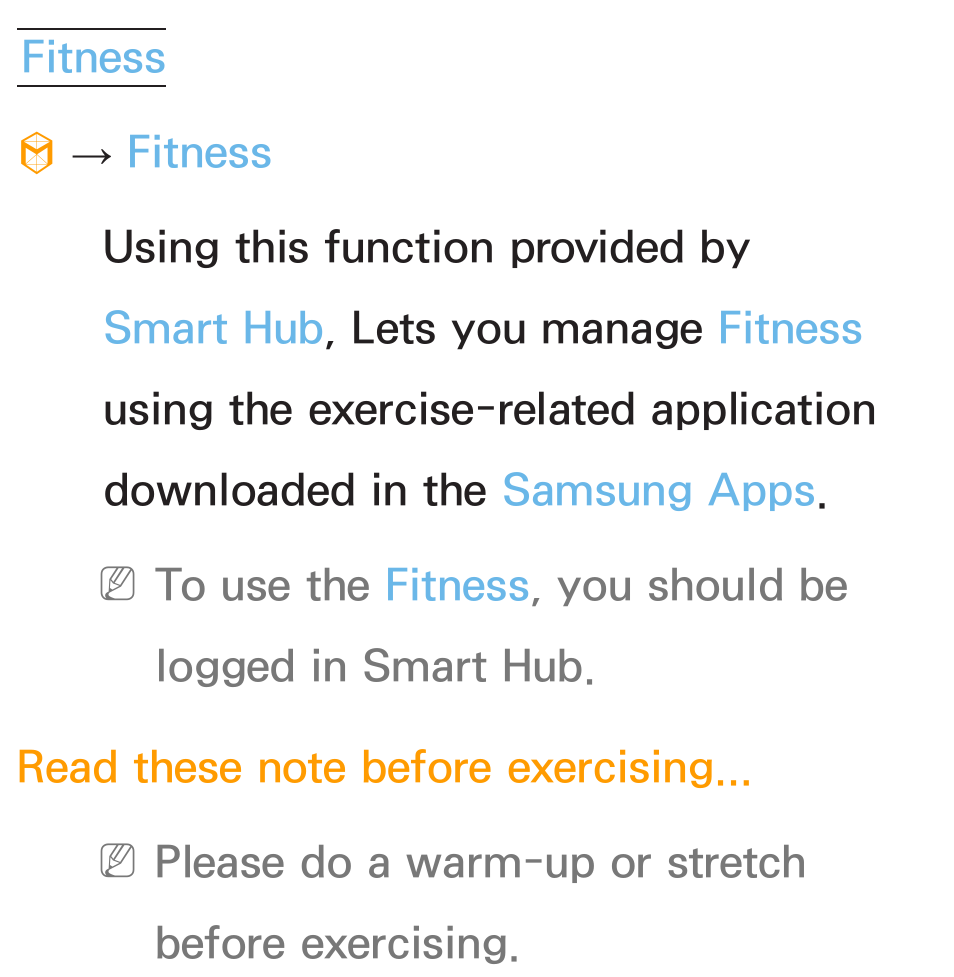 Fitness | Samsung PL64E8000GFXZP User Manual | Page 346 / 658