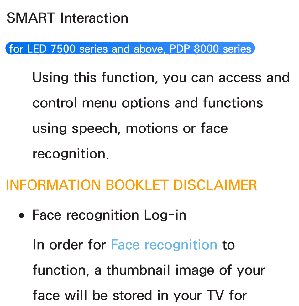 Smart interaction | Samsung PL64E8000GFXZP User Manual | Page 391 / 658