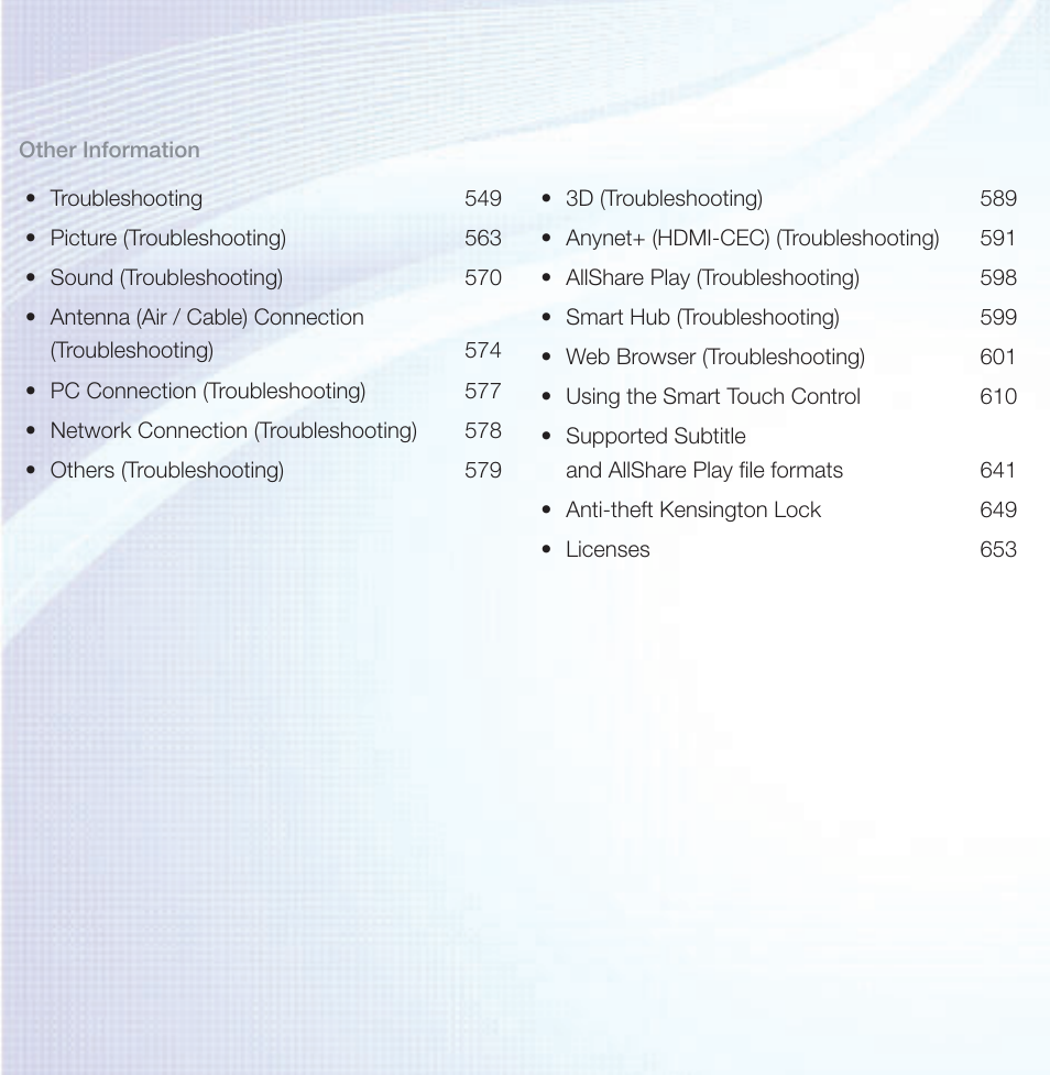 Samsung PL64E8000GFXZP User Manual | Page 4 / 658