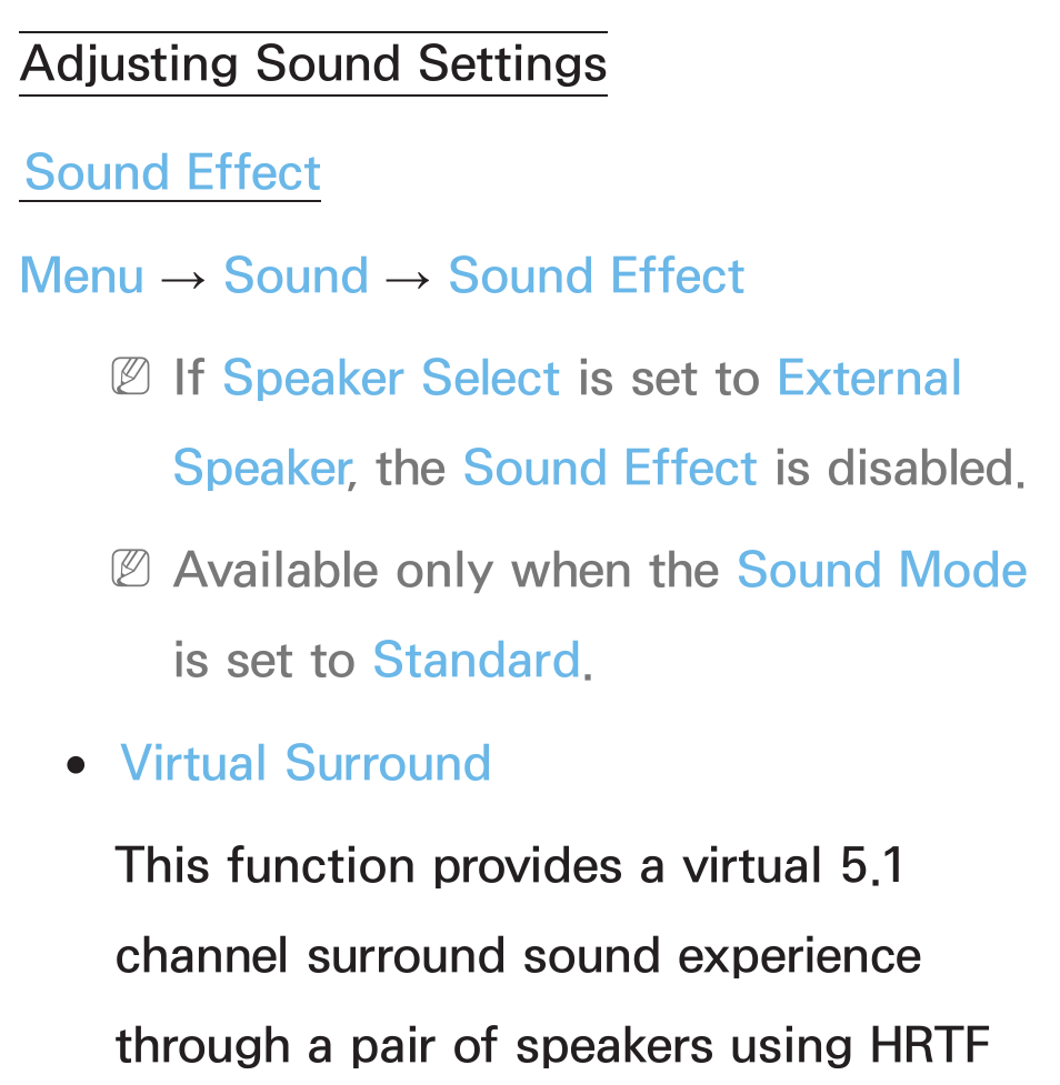 Adjusting sound settings | Samsung PL64E8000GFXZP User Manual | Page 92 / 658