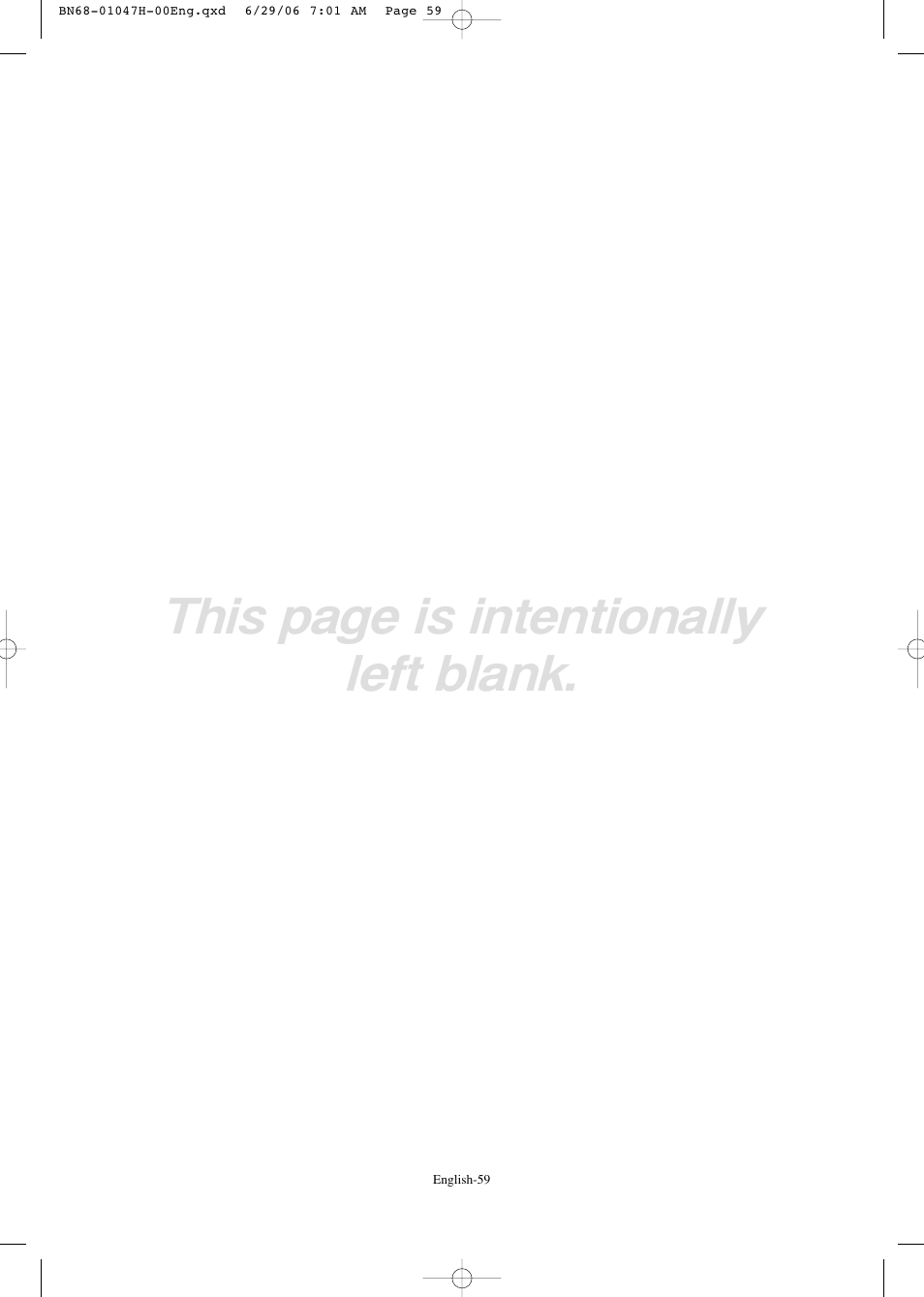 This page is intentionally left blank | Samsung LNS3296DX-XAA User Manual | Page 61 / 179