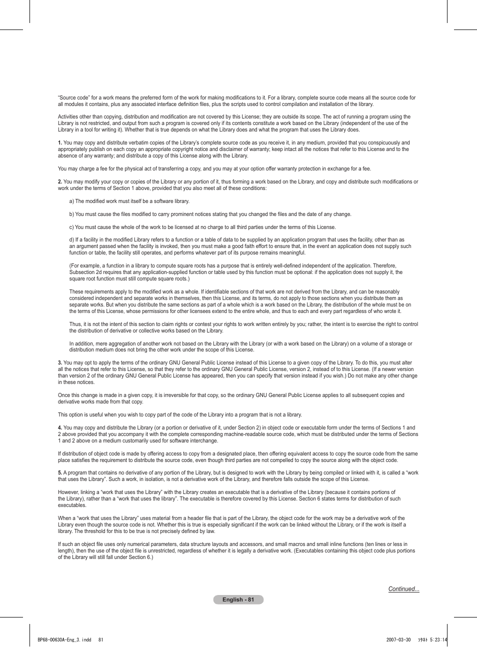 Samsung HLT5676SX-XAA User Manual | Page 81 / 160