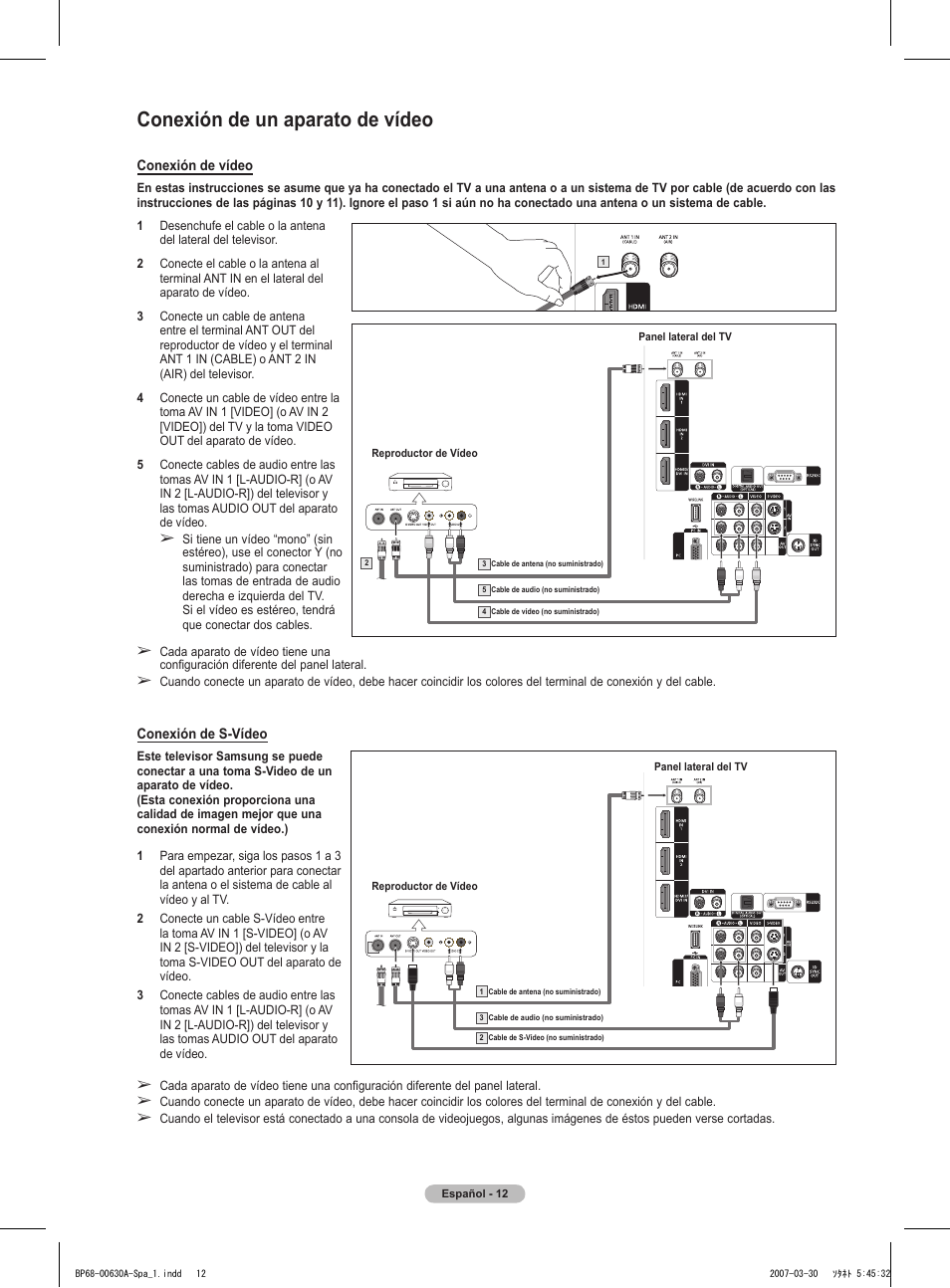Conexión de un aparato de vídeo | Samsung HLT5676SX-XAA User Manual | Page 95 / 160