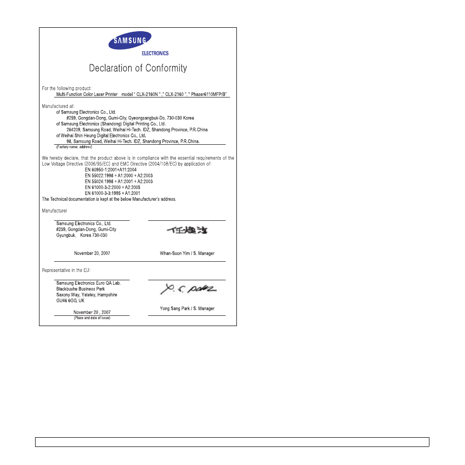 Samsung CLX-2160N-XAA User Manual | Page 11 / 118