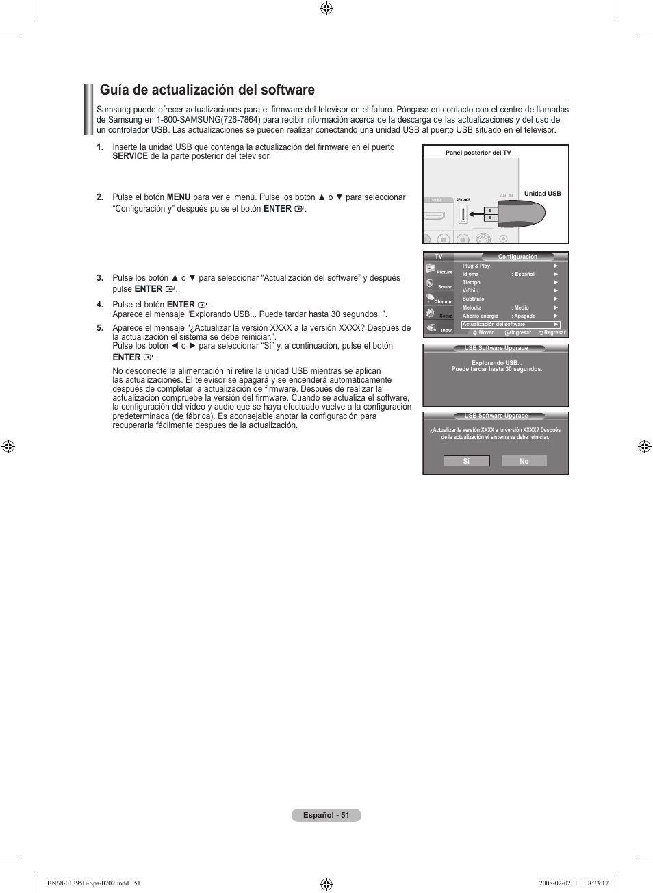 Guía de actualización del software | Samsung LN22A450C1DXZA User Manual | Page 113 / 121