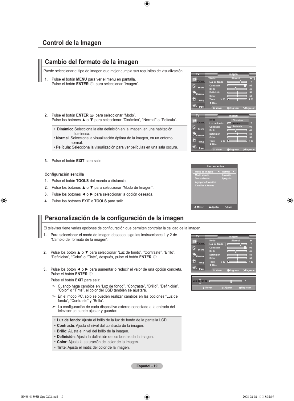 Cambio del formato de la imagen | Samsung LN22A450C1DXZA User Manual | Page 81 / 121
