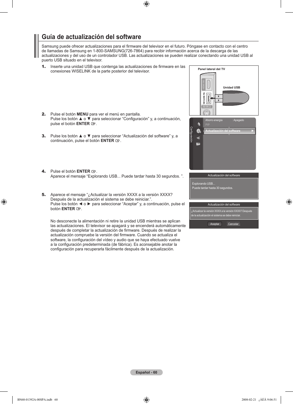 Guía de actualización del software | Samsung LN37A550P3FXZA User Manual | Page 166 / 201
