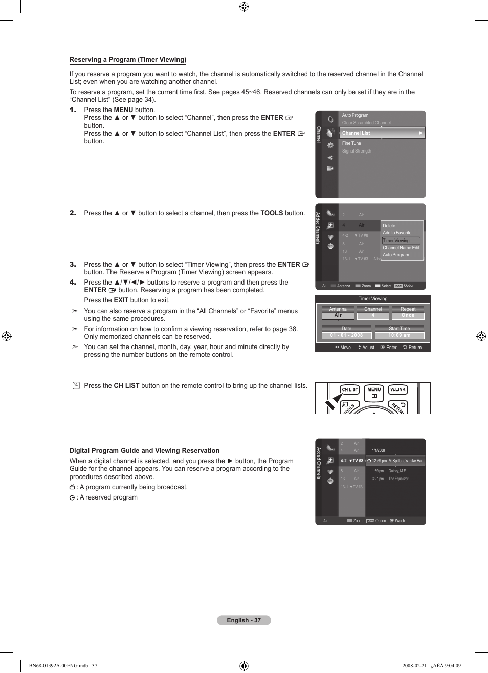 Samsung LN37A550P3FXZA User Manual | Page 39 / 201