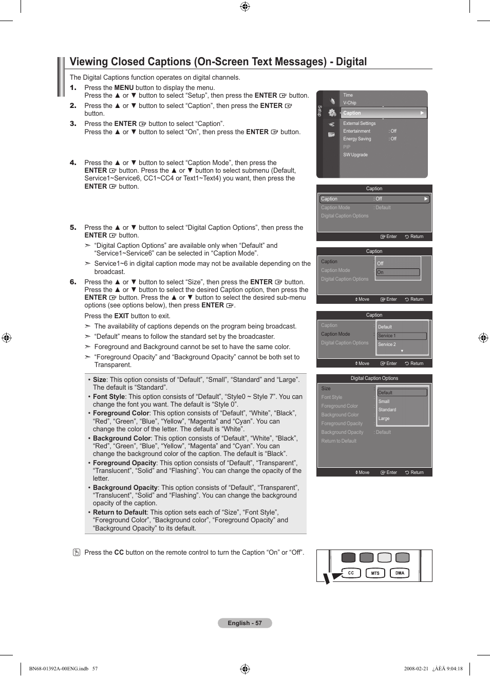 Setting the light effect, Setting the entertainment mode | Samsung LN37A550P3FXZA User Manual | Page 59 / 201