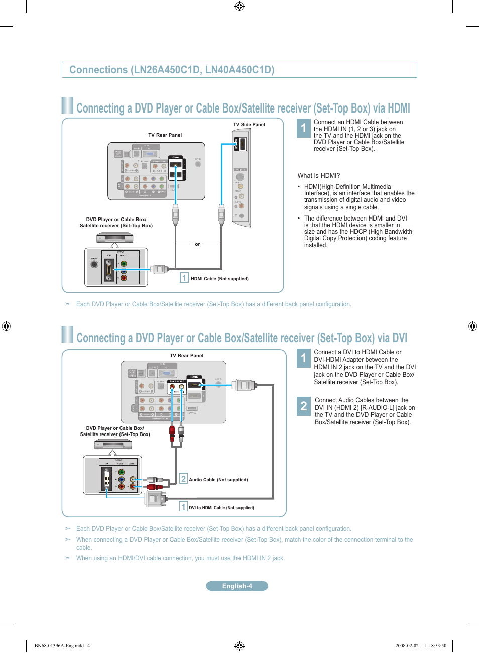 Samsung LN37A450C1DXZA User Manual | Page 4 / 18