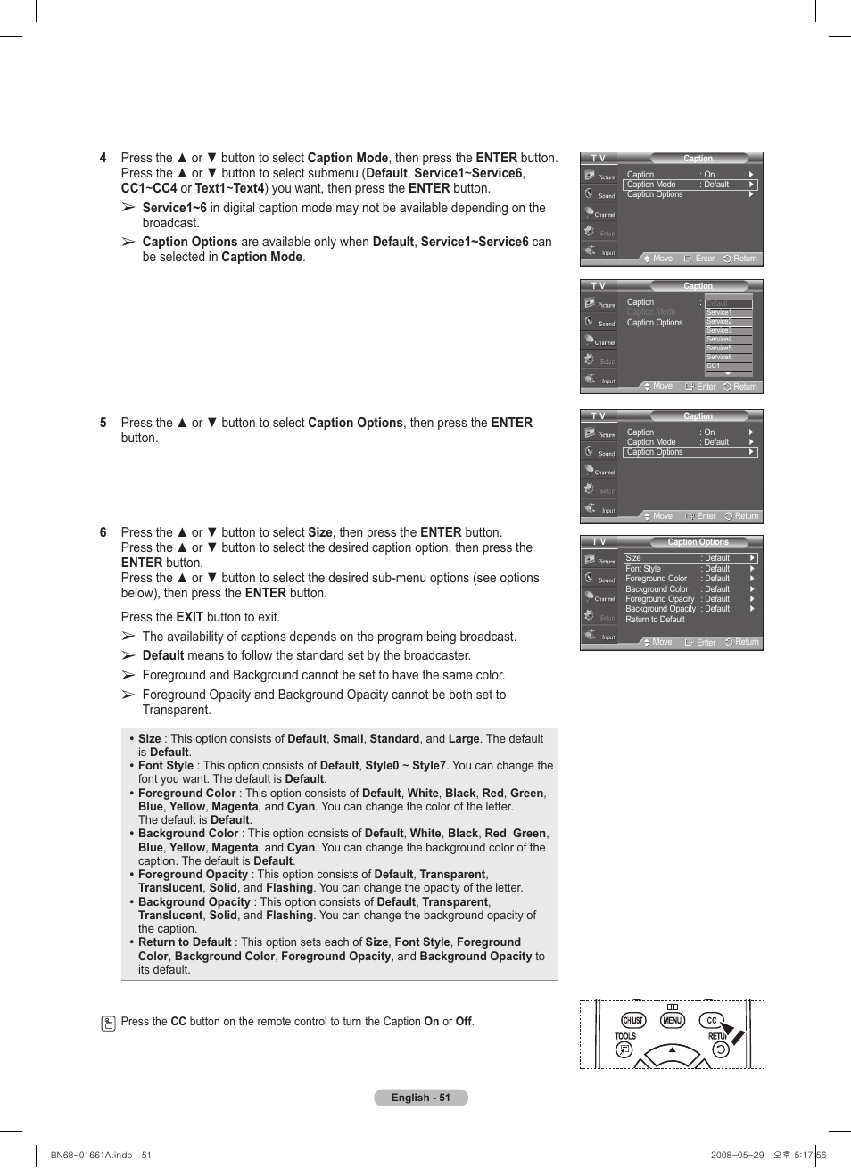 Samsung PN50A460S4DXZA User Manual | Page 51 / 150