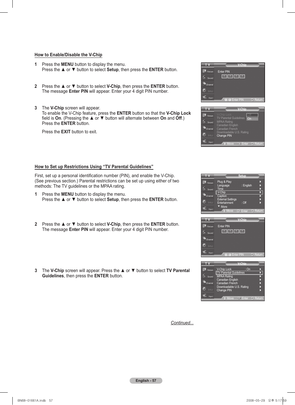Samsung PN50A460S4DXZA User Manual | Page 57 / 150