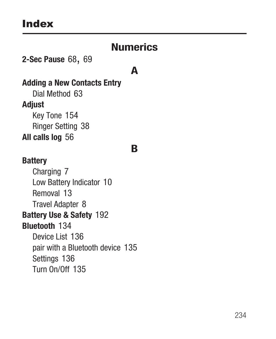 Index, Numerics | Samsung SWC-R640LBAXAR User Manual | Page 239 / 250
