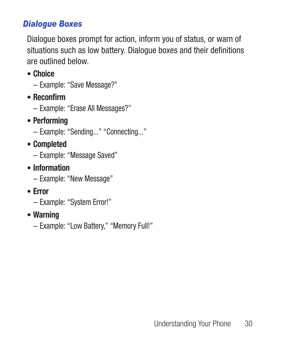 Dialogue boxes | Samsung SWC-R640LBAXAR User Manual | Page 35 / 250