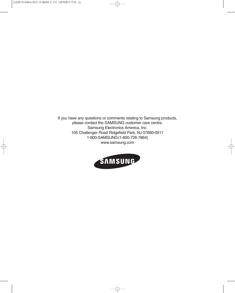 Samsung RS275ACRS-XAA User Manual | Page 32 / 32