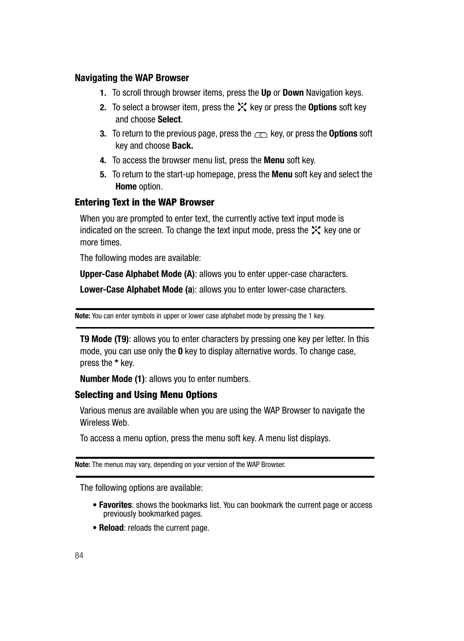 Navigating the wap browser | Samsung SGH-C417ZDACIN User Manual | Page 82 / 109