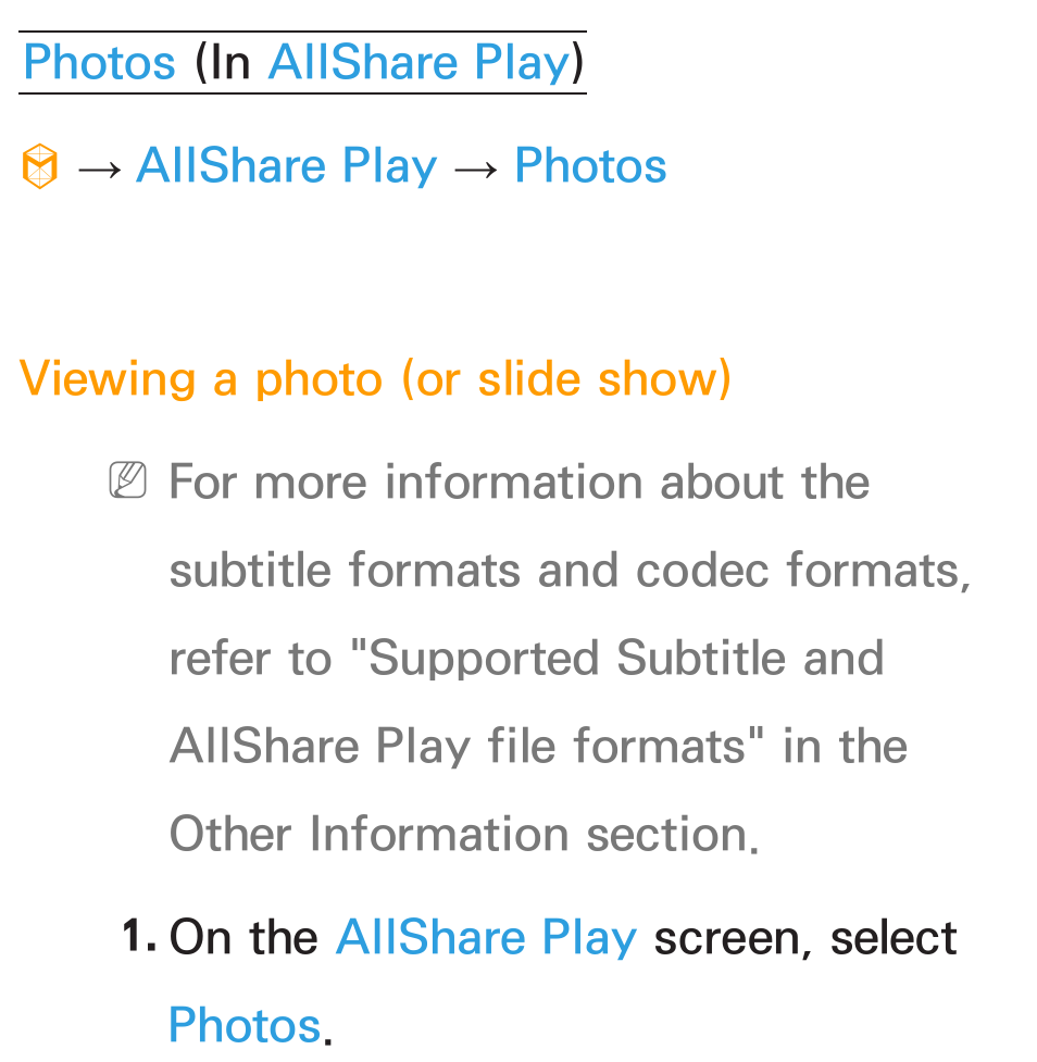 Photos, Allshare play | Samsung UN46ES6100GXZE User Manual | Page 547 / 721