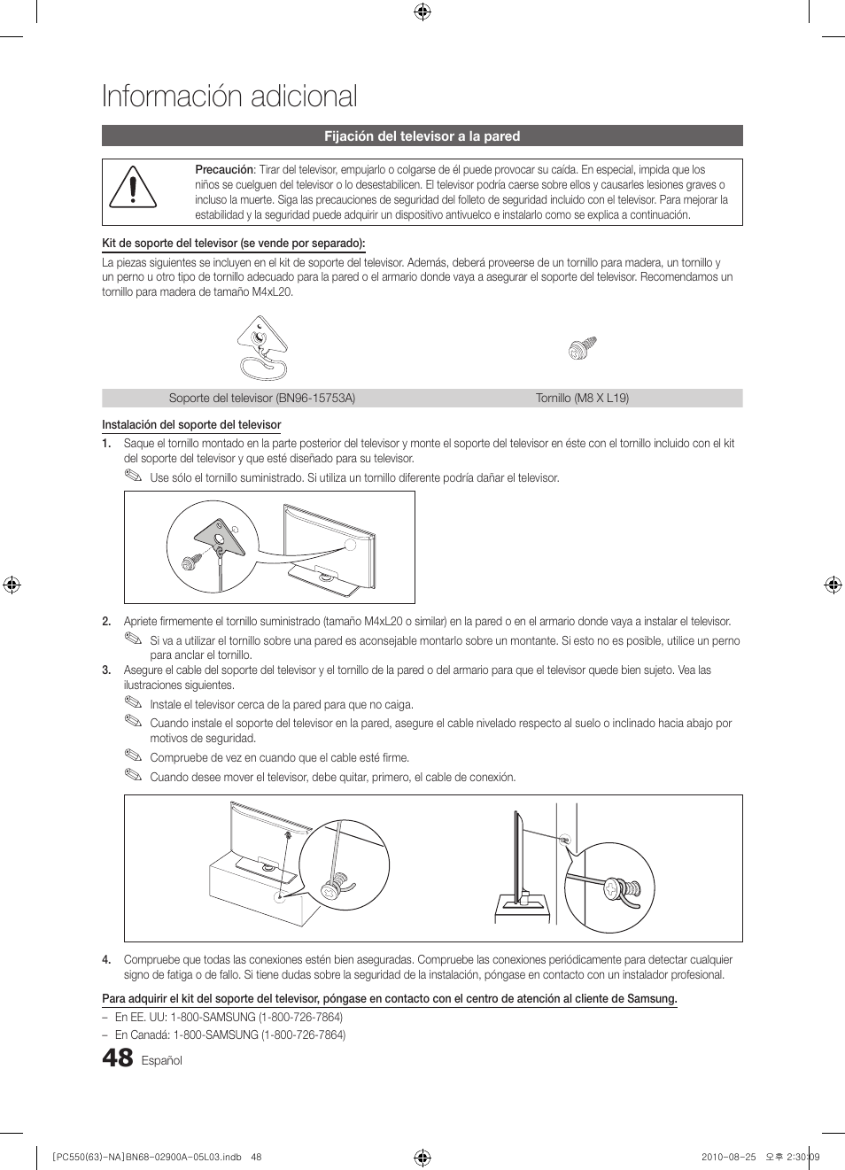Información adicional | Samsung PN63C590G4FXZA User Manual | Page 102 / 163