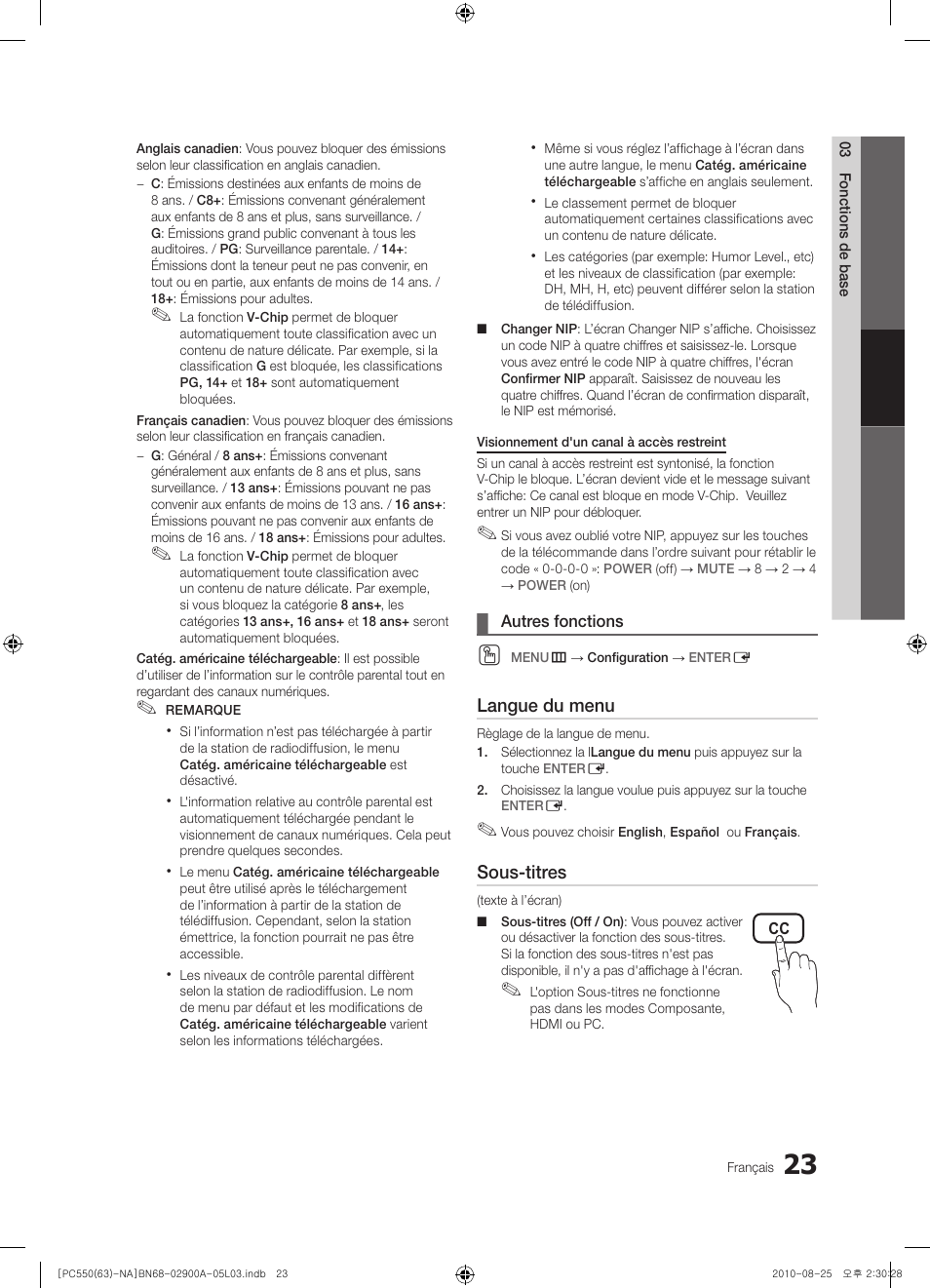 Samsung PN63C590G4FXZA User Manual | Page 131 / 163