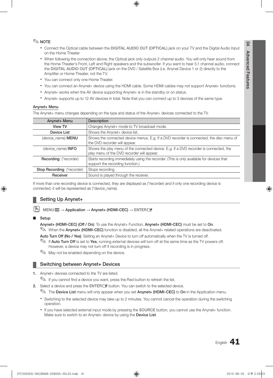 Samsung PN63C590G4FXZA User Manual | Page 41 / 163