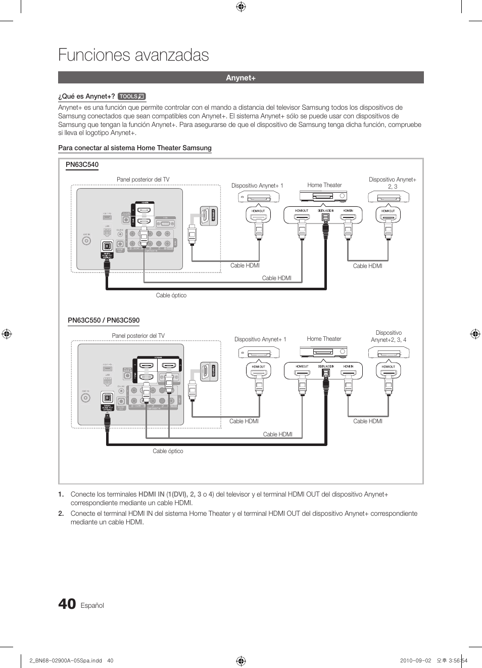 Funciones avanzadas | Samsung PN63C590G4FXZA User Manual | Page 94 / 163