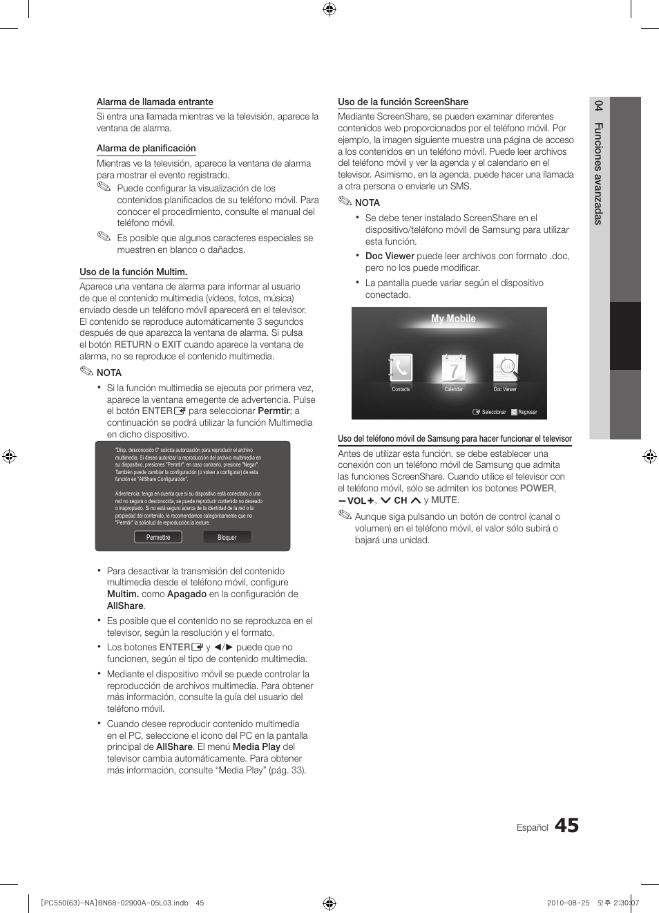 Samsung PN63C590G4FXZA User Manual | Page 99 / 163