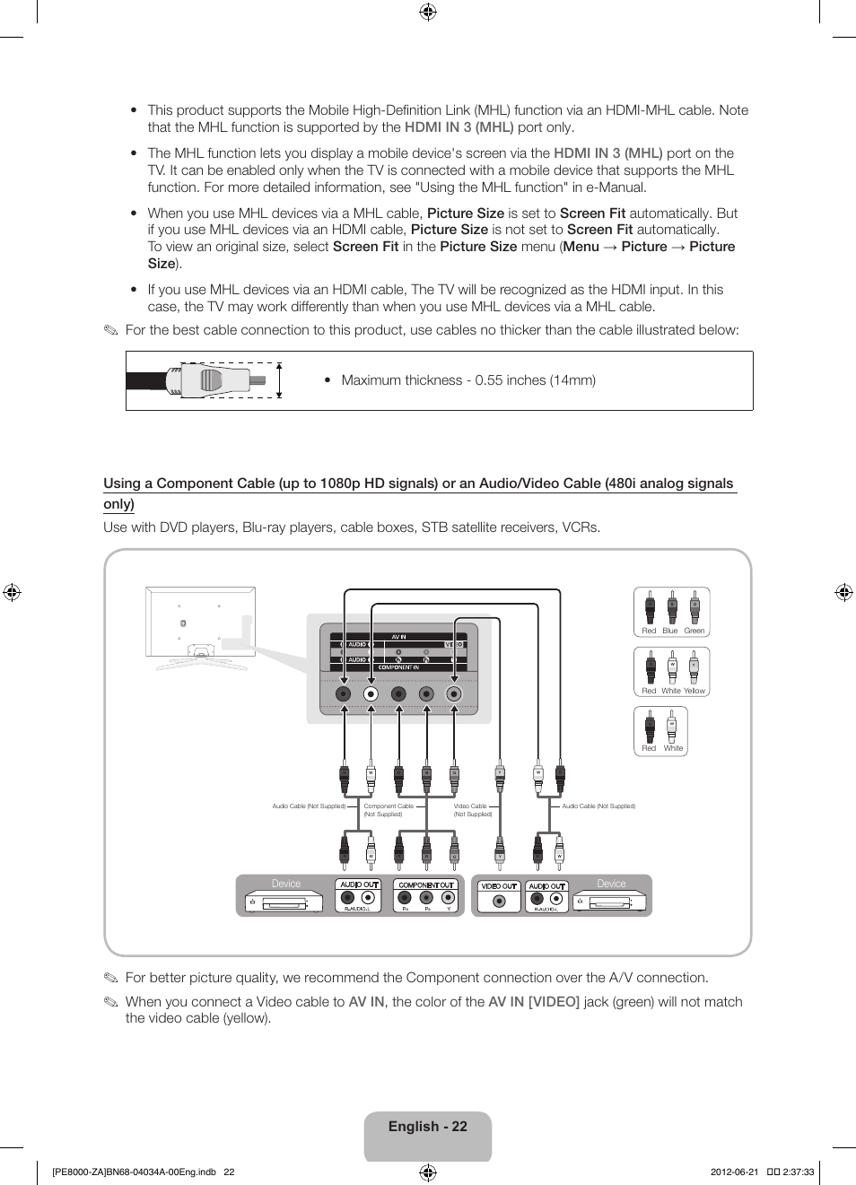 Samsung PN64E8000GFXZA User Manual | Page 22 / 64