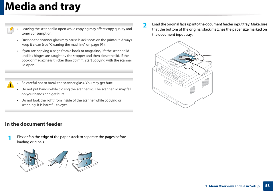 Media and tray | Samsung CLX-3305W-XPE User Manual | Page 53 / 334