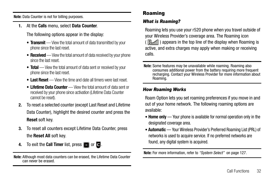 Roaming, What is roaming, How roaming works | Samsung SCH-R520LBAXAR User Manual | Page 35 / 169