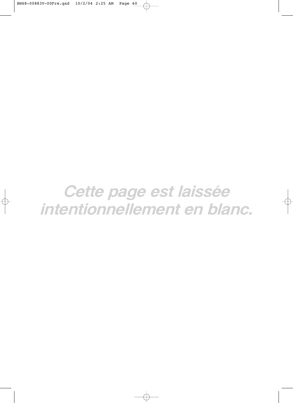 Cette page est laissée intentionnellement en blanc | Samsung LNS3238DX-XAA User Manual | Page 122 / 182