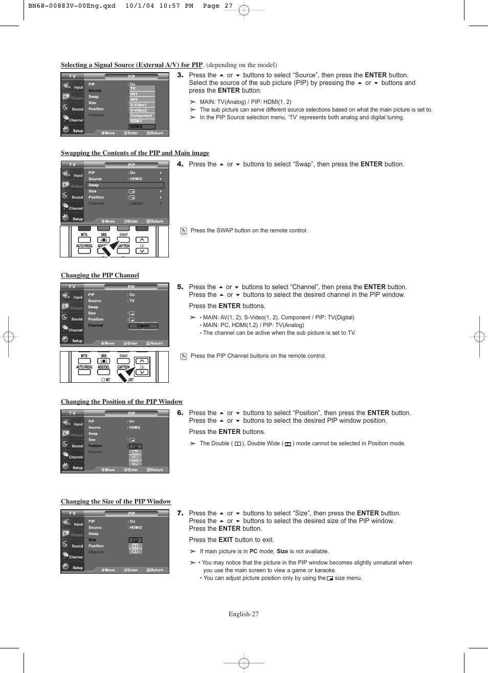 Samsung LNS3238DX-XAA User Manual | Page 29 / 182