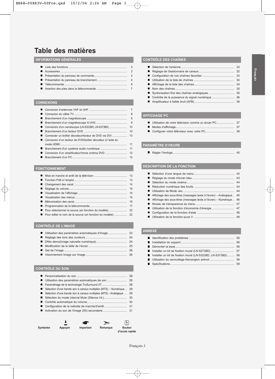 Samsung LNS3238DX-XAA User Manual | Page 63 / 182