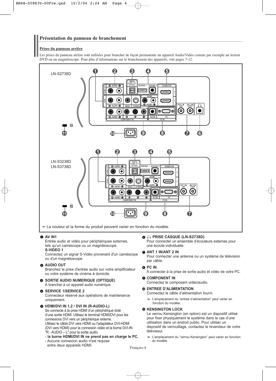 Samsung LNS3238DX-XAA User Manual | Page 66 / 182