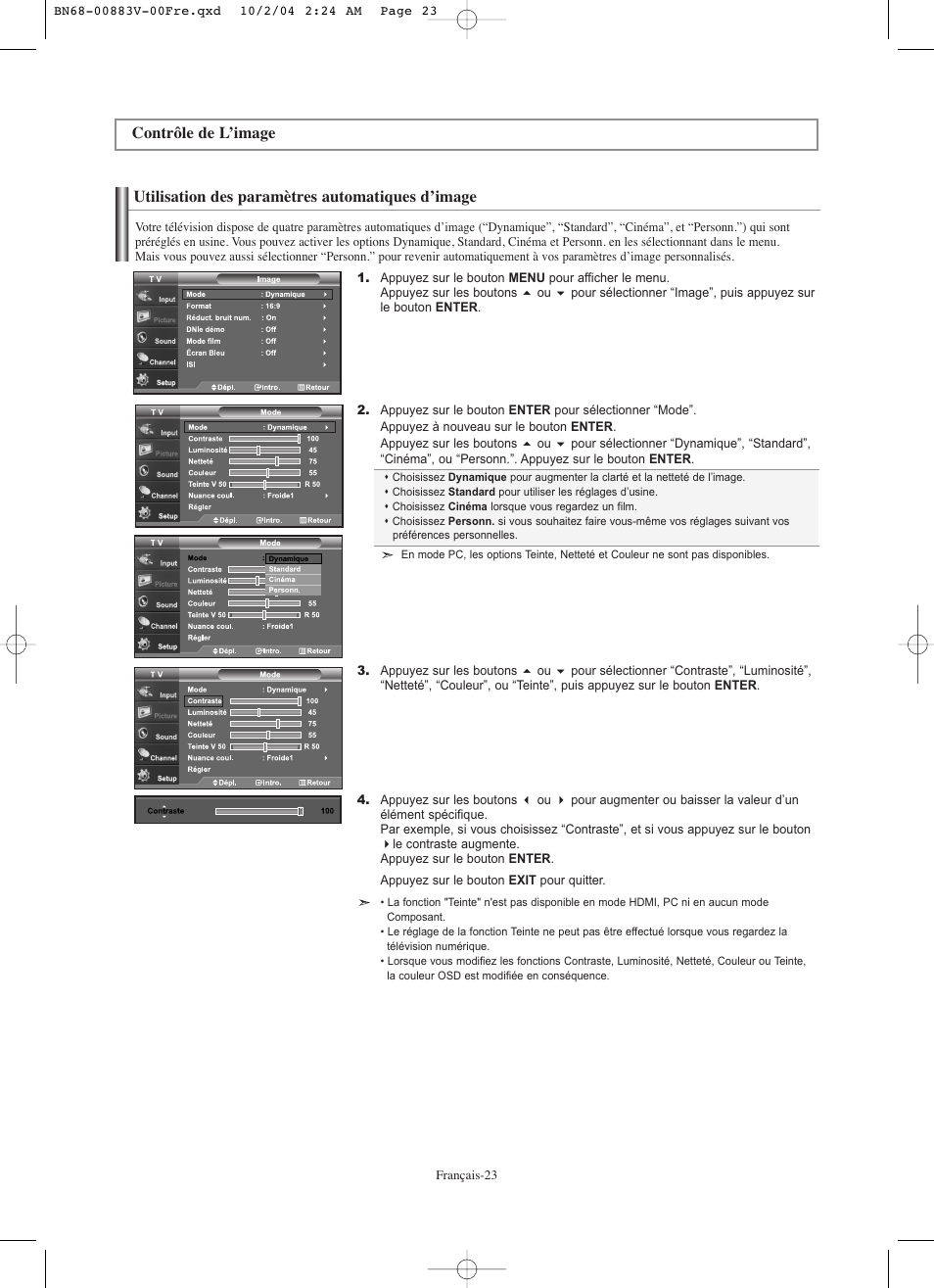 Samsung LNS3238DX-XAA User Manual | Page 85 / 182