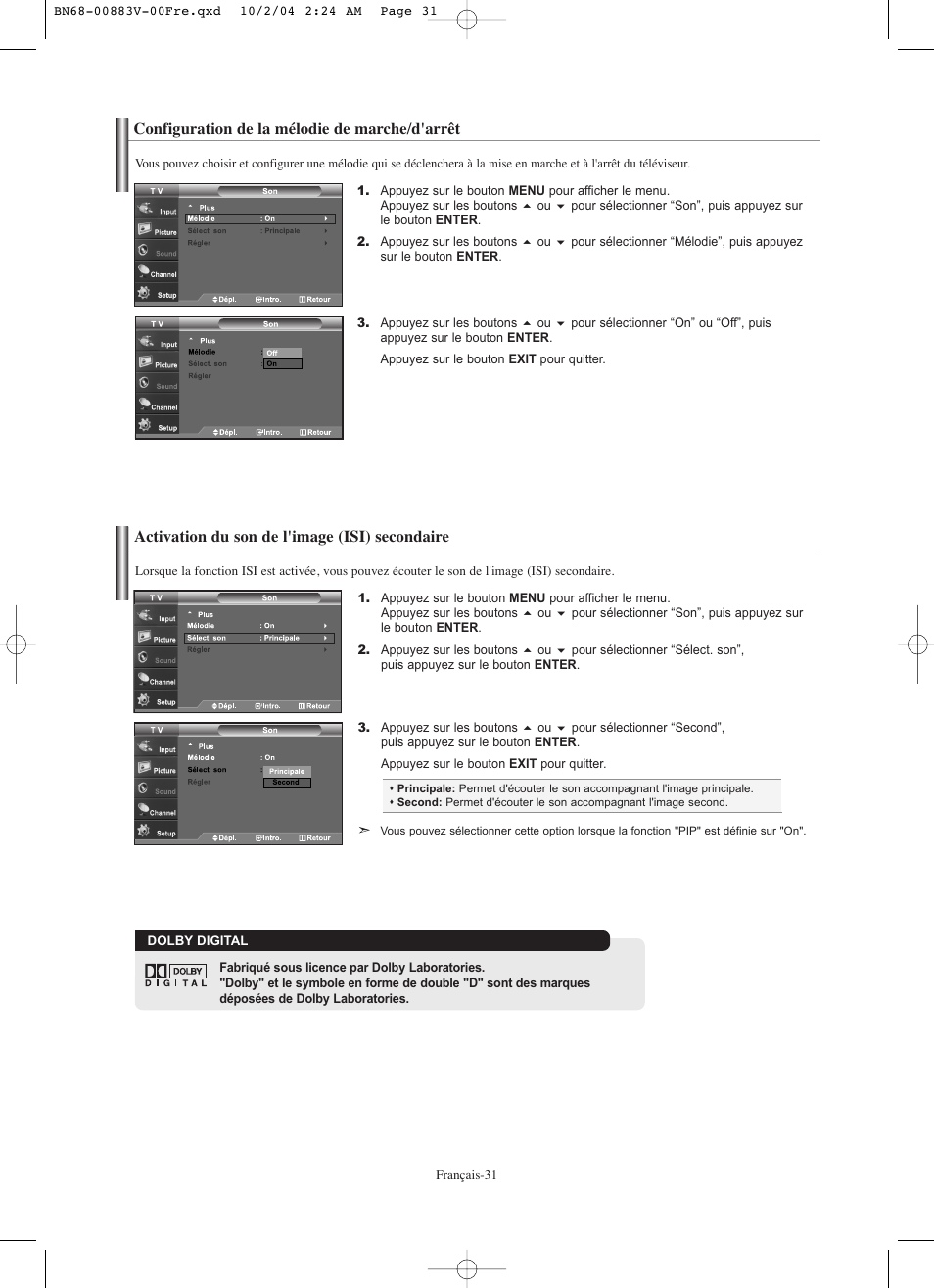 Samsung LNS3238DX-XAA User Manual | Page 93 / 182