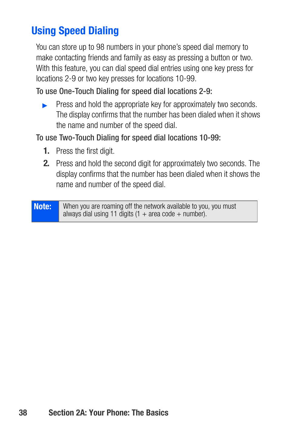 Using speed dialing | Samsung SEPA920WSAQST User Manual | Page 60 / 246