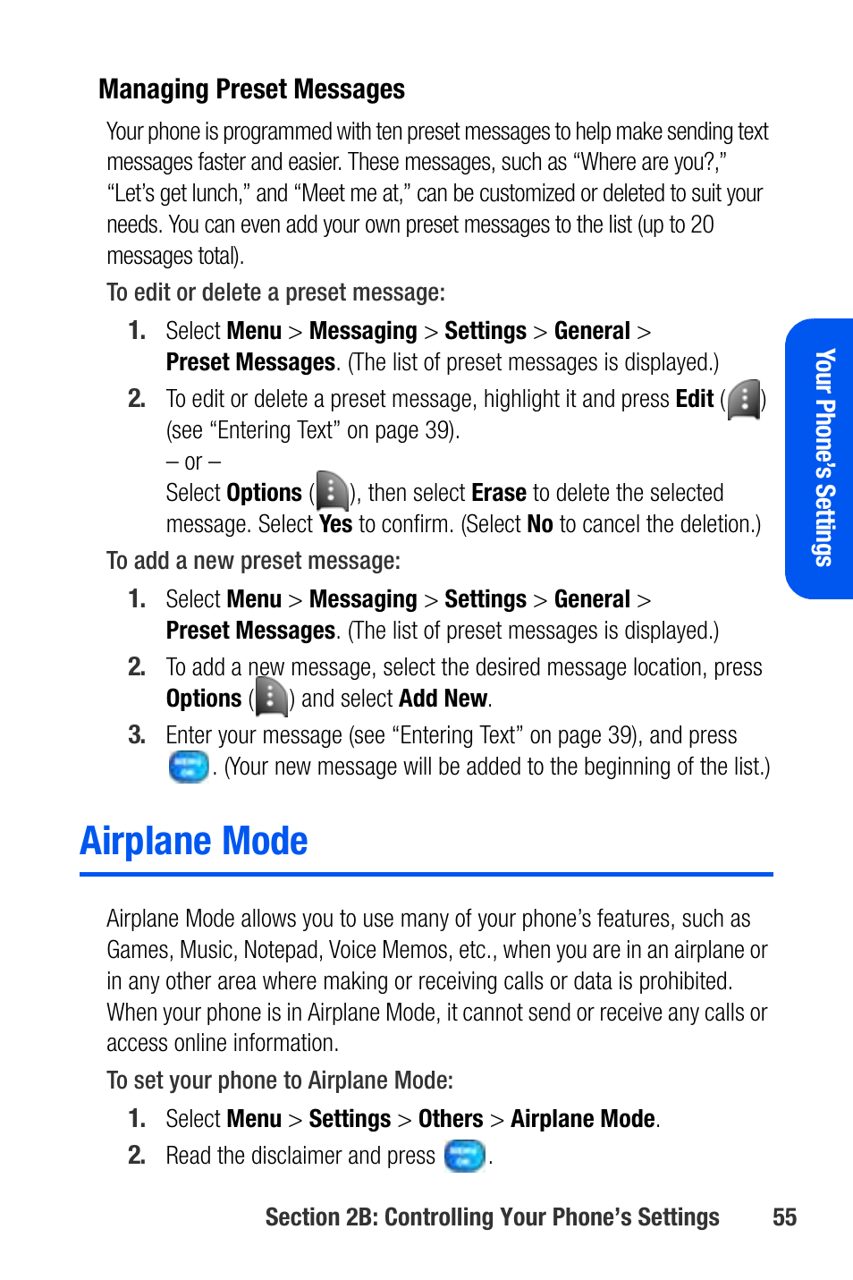 Airplane mode | Samsung SEPA920WSAQST User Manual | Page 77 / 246
