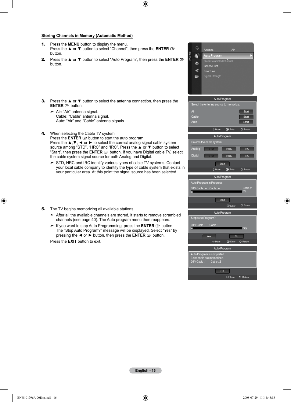 Samsung LN40A500T1FXZA User Manual | Page 18 / 85