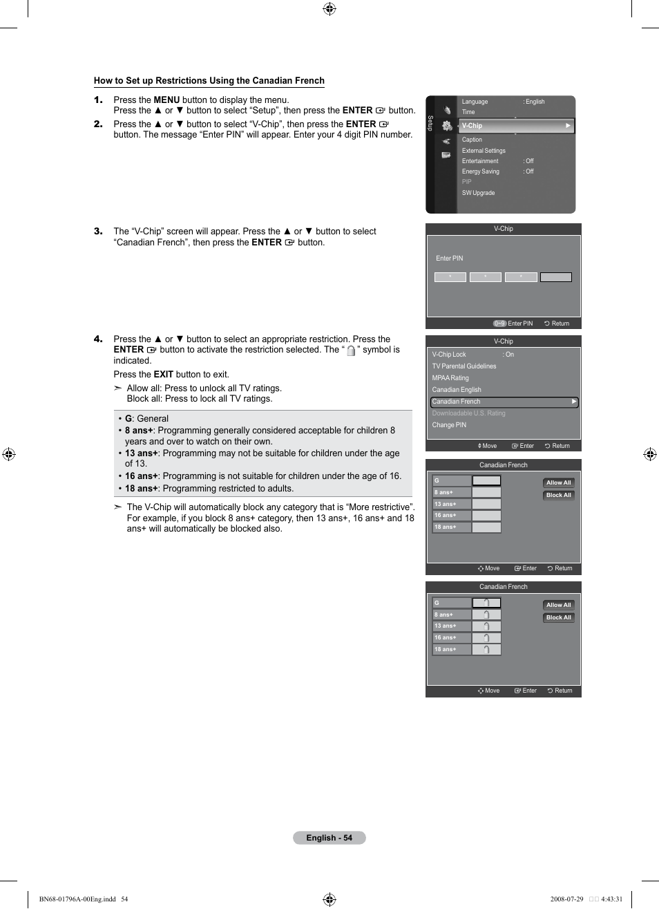 Samsung LN40A500T1FXZA User Manual | Page 56 / 85