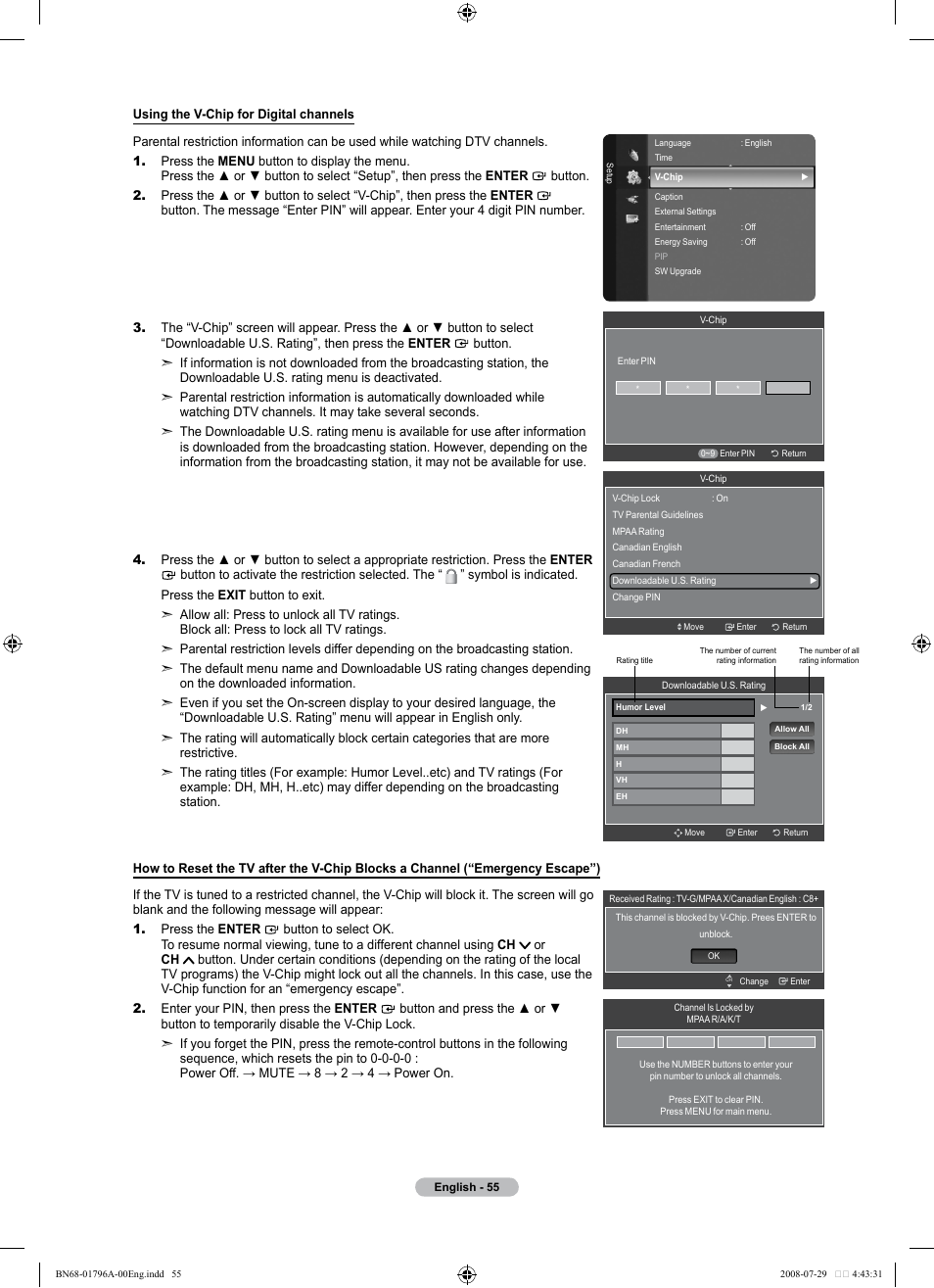 Samsung LN40A500T1FXZA User Manual | Page 57 / 85