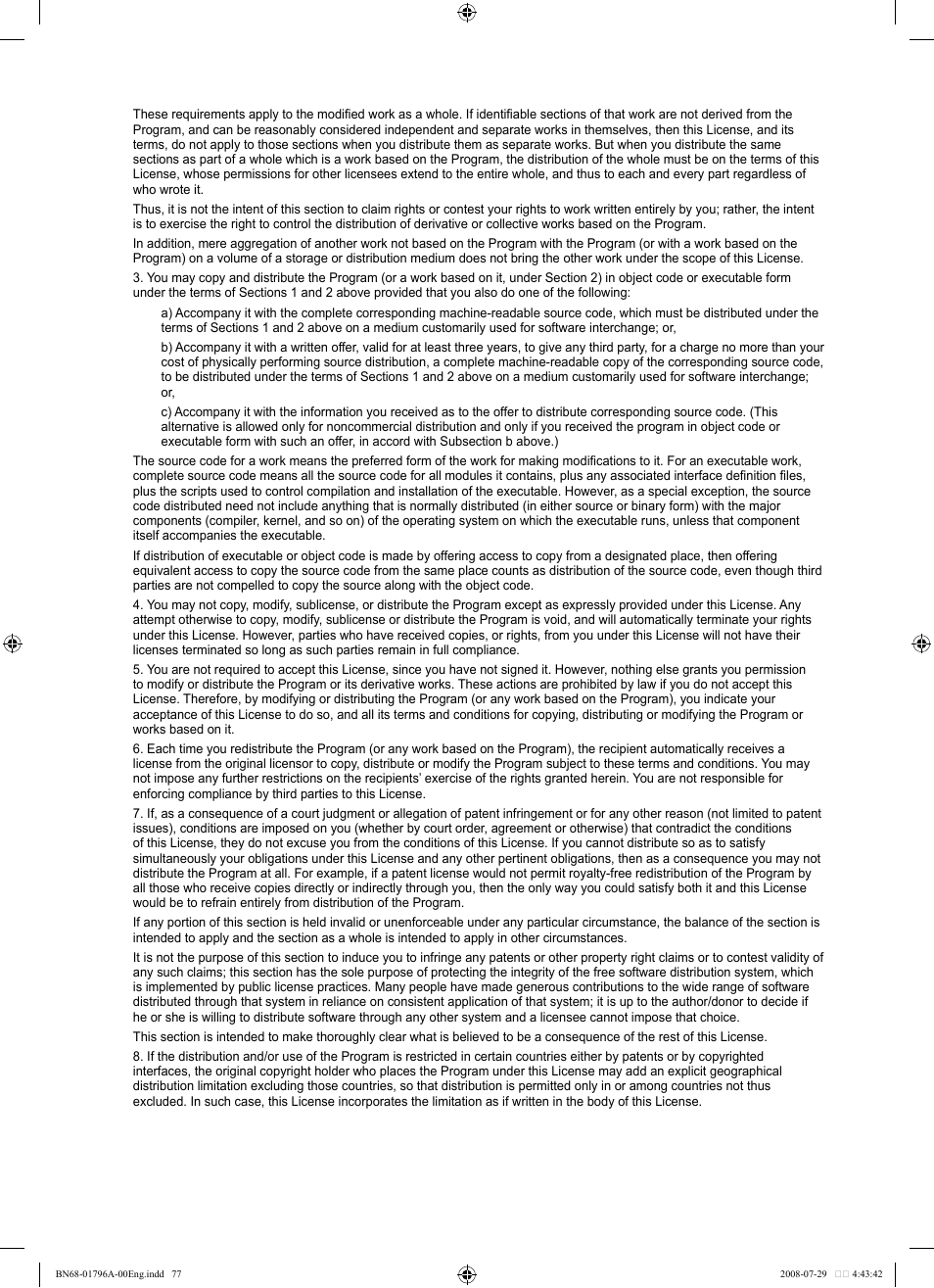 Samsung LN40A500T1FXZA User Manual | Page 79 / 85