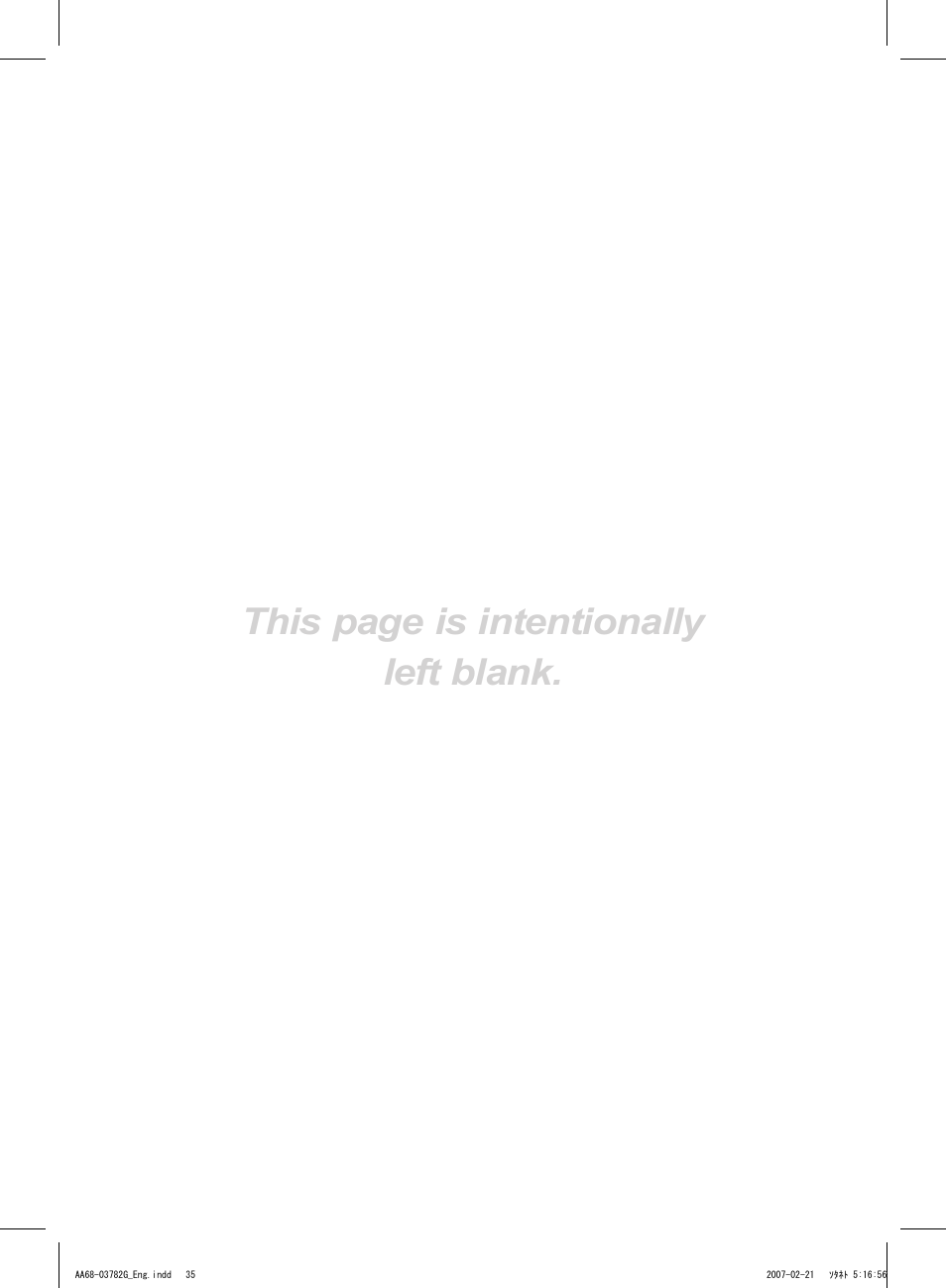 This page is intentionally left blank | Samsung TXT2793HX-XAA User Manual | Page 36 / 36