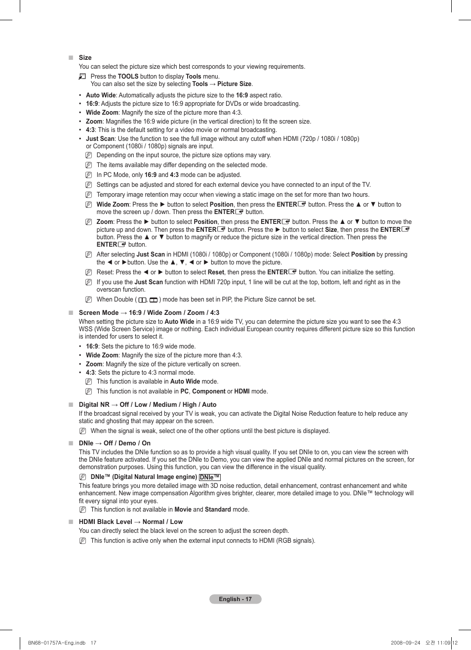 Samsung PS63A756T1MXXC User Manual | Page 17 / 337